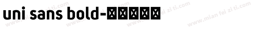 uni sans bold字体转换